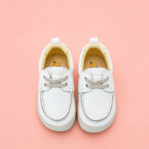 Mocassim Infantil Luquinha em Couro – Off White