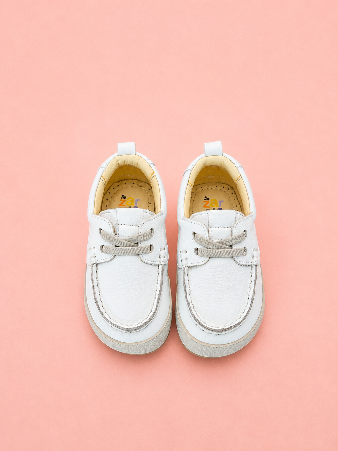 Mocassim Infantil Luquinha em Couro – Off White