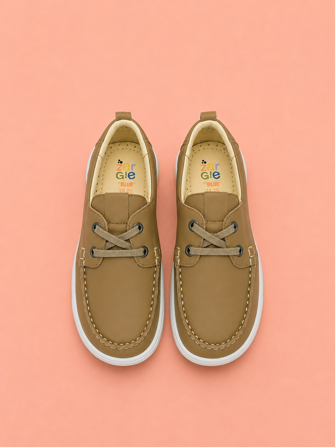Mocassim Infantil Luca em Couro – Cappuccino