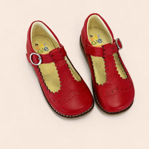 Sapatilha Infantil Emily em Couro – Vermelha
