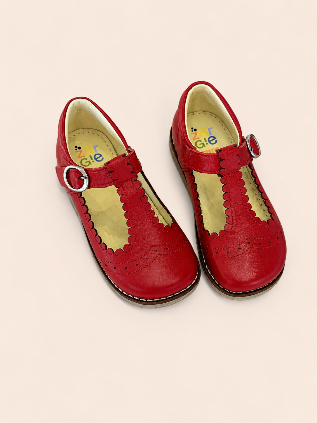 Sapatilha Infantil Emily em Couro – Vermelha
