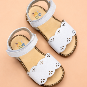 Sandália Infantil Serena em Couro – Branca