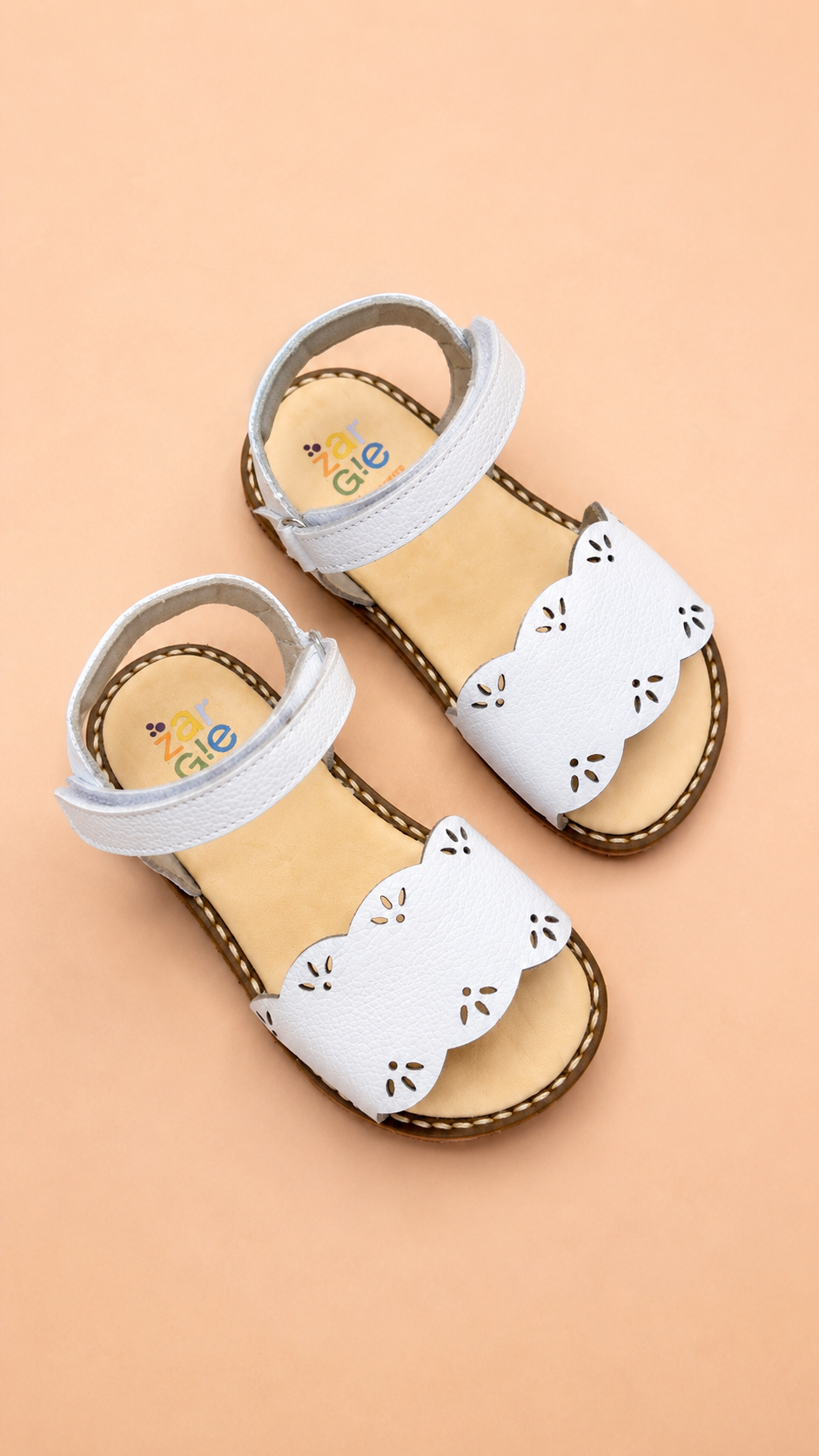 Sandália Infantil Serena em Couro – Branca