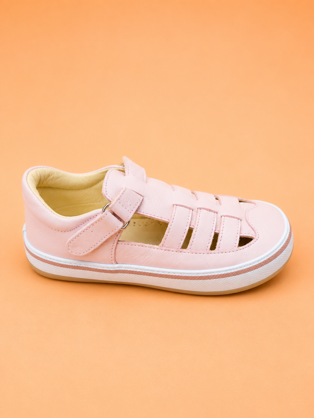 Sandália Infantil Catarina em Couro – Rosa Claro - Imagem 4