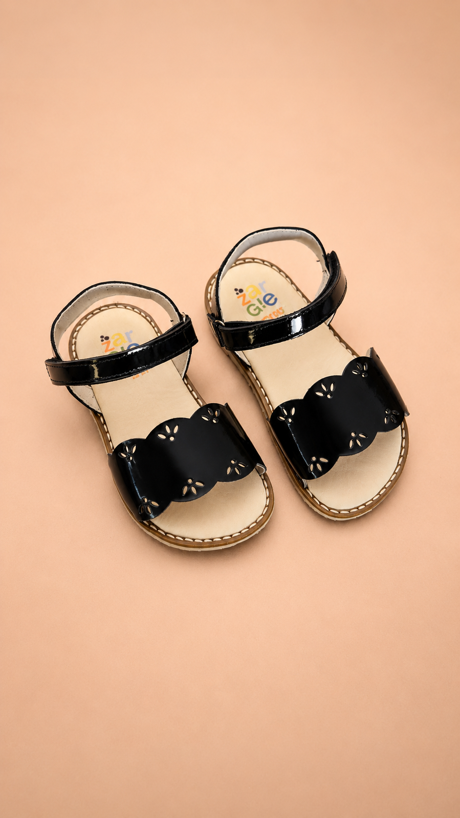 Sandália Infantil Serena em Couro Verniz – Preto